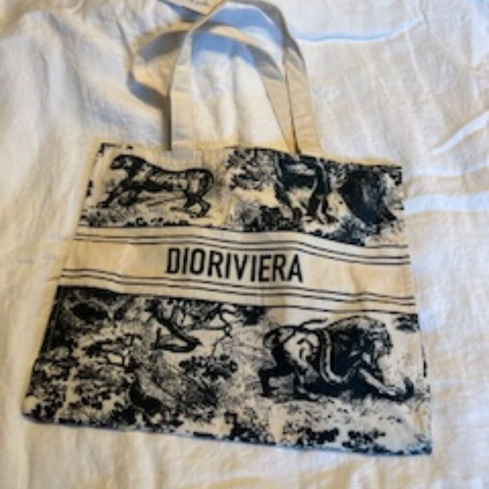 New Christian Dior "Diorivera" VIP Exclusive Canvas Tote bag